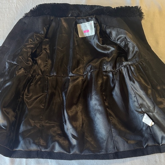 The Children's Place - Black Pea Coat with Faux Fur Collar - Picture 4 of 5